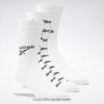 أبيض 3 أزواج من الجوارب الطاقم الكلاسيكية المطوية Reebok 0NZ0F1003