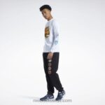 أبيض تي شيرت بأكمام طويلة Reebok 0NZ0F611 - Image 3