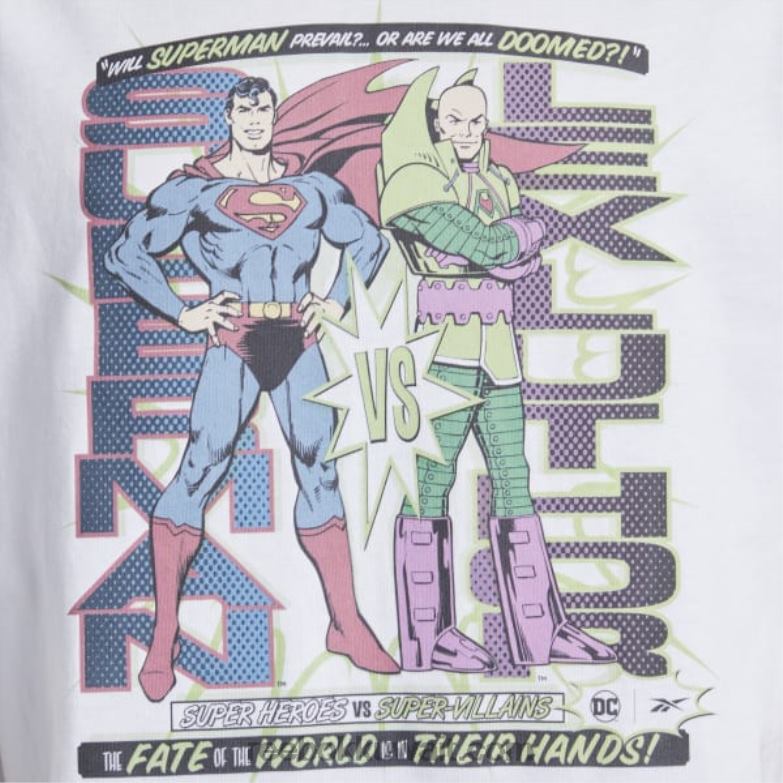 أبيض تي شيرت DC x Superman vs.Lex luthor Reebok 0NZ0F374 - Image 5