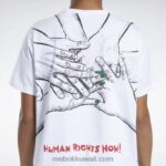 أبيض حقوق الإنسان الآن تي شيرت Reebok 0NZ0F859 - Image 5
