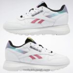 أبيض ftwr / أرجواني مقدم / أسود أساسي ناو سيراتي حذاء نسائي جلدي كلاسيكي sp Reebok 0NZ0F244 - Image 10