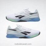 أبيض ftwr / أساسي أزرق / تلميح النعناع حذاء تدريب نانو x2 للرجال Reebok 0NZ0F1060 - Image 9