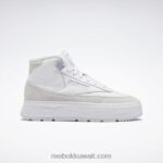 أبيض ftwr / رمادي بارد / رمادي بارد 2 نادي ج جيو منتصف أحذية نسائية Reebok 0NZ0F262