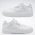 أبيض ftwr / رمادي نقي 3 نادي ج أحذية نسائية إضافية Reebok 0NZ0F4 - Image 3