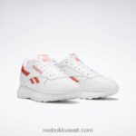 أبيض ftwr / شبه برتقالي مضيئة الأحذية الجلدية الكلاسيكية sp للنساء Reebok 0NZ0F290 - Image 5