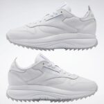 أبيض ftwr / lgh صلب رمادي / أرجواني شفاف أحذية نسائية جلدية كلاسيكية sp إضافية Reebok 0NZ0F114 - Image 3