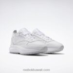 أبيض ftwr / lgh صلب رمادي / أرجواني شفاف أحذية نسائية جلدية كلاسيكية sp إضافية Reebok 0NZ0F114 - Image 6