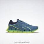 أزرق فولاذي s23-r / حمض شمسي أصفر / بحري متجه حذاء zig dynamica 4 Reebok 0NZ0F195