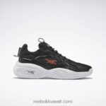 أسود أساسي / أبيض فاتح / برتقالي حل أحذية كرة السلة منتصف Reebok 0NZ0F227