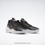 أسود أساسي / أبيض فاتح / برتقالي حل أحذية كرة السلة منتصف Reebok 0NZ0F227 - Image 3