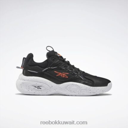 أسود أساسي / أبيض فاتح / برتقالي حل أحذية كرة السلة منتصف Reebok 0NZ0F227
