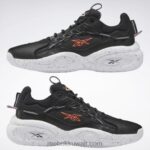 أسود أساسي / أبيض فاتح / برتقالي حل أحذية كرة السلة منتصف Reebok 0NZ0F227 - Image 9