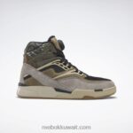 أسود أساسي / رمادي بولدر / بيج فائدة مضخة tz أحذية كرة السلة للرجال Reebok 0NZ0F1311