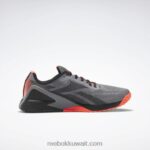 أسود أساسي / رمادي نقي 5 / توهج برتقالي حذاء تدريب نانو x1 للرجال Reebok 0NZ0F1044 - Image 7