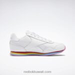 أطفال أبيض ftwr / وردي حقيقي حذاء رويال سي ال جوغ 3 - مرحلة ما قبل المدرسة Reebok 0NZ0F1419 - Image 2