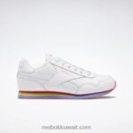أطفال أبيض ftwr / وردي حقيقي حذاء رويال سي ال جوغ 3 - مرحلة ما قبل المدرسة Reebok 0NZ0F1419
