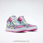 أطفال أزرق رقمي / وردي ذري / أصفر حامض أحذية محكمة bb4500 - مرحلة ما قبل المدرسة Reebok 0NZ0F1370 - Image 3