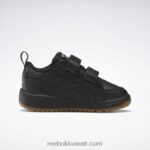 أطفال أسود أساسي / رمادي نقي 3 حذاء ويبك المشبك منخفض - طفل صغير Reebok 0NZ0F1431 - Image 2