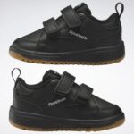 أطفال أسود أساسي / رمادي نقي 3 حذاء ويبك المشبك منخفض - طفل صغير Reebok 0NZ0F1431 - Image 9
