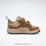 أطفال البرية البني / الصحراء / ناقلات البحرية حذاء ويبك المشبك منخفض - طفل صغير Reebok 0NZ0F1438 - Image 2