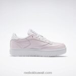 أطفال بورسلين وردي / أبيض / فضي ميت. نادي ج 85 حذاء مزدوج - مدرسة ابتدائية Reebok 0NZ0F1442 - Image 2