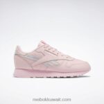 أطفال توهج وردي حذاء جلدي كلاسيكي - مدرسة ابتدائية Reebok 0NZ0F1381