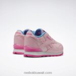 أطفال توهج وردي / وردي ذري حذاء ستيب اند فلاش جلدي كلاسيكي - طفل صغير Reebok 0NZ0F1397 - Image 4