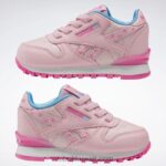 أطفال توهج وردي / وردي ذري حذاء ستيب اند فلاش جلدي كلاسيكي - طفل صغير Reebok 0NZ0F1397 - Image 9