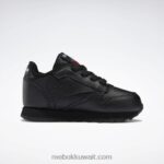 أطفال جوهر أسود أحذية جلدية كلاسيكية - طفل صغير Reebok 0NZ0F1393 - Image 2