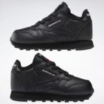 أطفال جوهر أسود أحذية جلدية كلاسيكية - طفل صغير Reebok 0NZ0F1393 - Image 9
