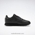أطفال جوهر أسود حذاء جلدي كلاسيكي - مدرسة ابتدائية Reebok 0NZ0F1421 - Image 2