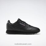 أطفال جوهر أسود حذاء جلدي كلاسيكي - مدرسة ابتدائية Reebok 0NZ0F1421