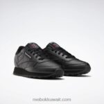 أطفال جوهر أسود حذاء جلدي كلاسيكي - مدرسة ابتدائية Reebok 0NZ0F1421 - Image 3