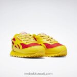أطفال دائما أصفر / أحمر متسابق مرصد الحيوانات الأحذية الجلدية الكلاسيكية - طفل صغير Reebok 0NZ0F1430 - Image 3