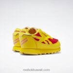 أطفال دائما أصفر / أحمر متسابق مرصد الحيوانات الأحذية الجلدية الكلاسيكية - طفل صغير Reebok 0NZ0F1430 - Image 4
