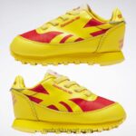 أطفال دائما أصفر / أحمر متسابق مرصد الحيوانات الأحذية الجلدية الكلاسيكية - طفل صغير Reebok 0NZ0F1430 - Image 9