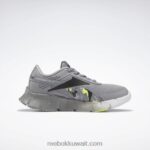 أطفال رمادي بارد 4 / قلب أسود / أصفر حامض حذاء zig dynamica 2 - مرحلة ما قبل المدرسة Reebok 0NZ0F1382 - Image 2