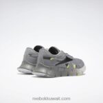 أطفال رمادي بارد 4 / قلب أسود / أصفر حامض حذاء zig dynamica 2 - مرحلة ما قبل المدرسة Reebok 0NZ0F1382 - Image 4
