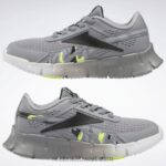 أطفال رمادي بارد 4 / قلب أسود / أصفر حامض حذاء zig dynamica 2 - مرحلة ما قبل المدرسة Reebok 0NZ0F1382 - Image 9