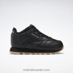 أطفال كور أسود / صمغ مطاطي ريبوك 02 أحذية جلدية كلاسيكية - طفل صغير Reebok 0NZ0F1424
