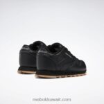 أطفال كور أسود / صمغ مطاطي ريبوك 02 أحذية جلدية كلاسيكية - طفل صغير Reebok 0NZ0F1424 - Image 4