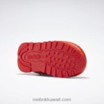 أطفال متسابق أحمر / حامض شمسي أصفر مرصد الحيوانات الأحذية الجلدية الكلاسيكية - طفل صغير Reebok 0NZ0F1401 - Image 5