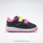 أطفال ناقلات البحرية / الوردي الذري / حامض أصفر حذاء ويبك المشبك منخفض - طفل صغير Reebok 0NZ0F1404