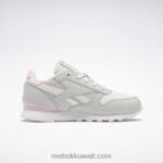 أطفال نقي رمادي 2 / بورسلين وردي حذاء فلاش كلاسيك ستيب اند فلاش - مرحلة ما قبل المدرسة Reebok 0NZ0F1409 - Image 2
