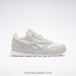 أطفال نقي رمادي 2 / بورسلين وردي حذاء فلاش كلاسيك ستيب اند فلاش - مرحلة ما قبل المدرسة Reebok 0NZ0F1409