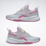أطفال نقي رمادي 2 / وردي حقيقي / أبيض ftwr حذاء XT Sprinter سهل الارتداء - مرحلة ما قبل المدرسة Reebok 0NZ0F1439 - Image 9