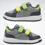 أطفال نقي رمادي 4 / رمادي نقي 7 / أصفر حامض شمسي حذاء ويبك المشبك منخفض - طفل صغير Reebok 0NZ0F1386 - Image 9