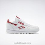 أطفال ftwr أبيض / أحمر متجه أحذية جلدية كلاسيكية - مرحلة ما قبل المدرسة Reebok 0NZ0F1440