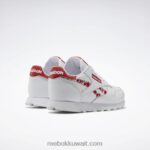 أطفال ftwr أبيض / أحمر متجه أحذية جلدية كلاسيكية - مرحلة ما قبل المدرسة Reebok 0NZ0F1440 - Image 4