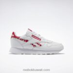 أطفال ftwr أبيض / أحمر متجه حذاء جلدي كلاسيكي - مدرسة ابتدائية Reebok 0NZ0F1417